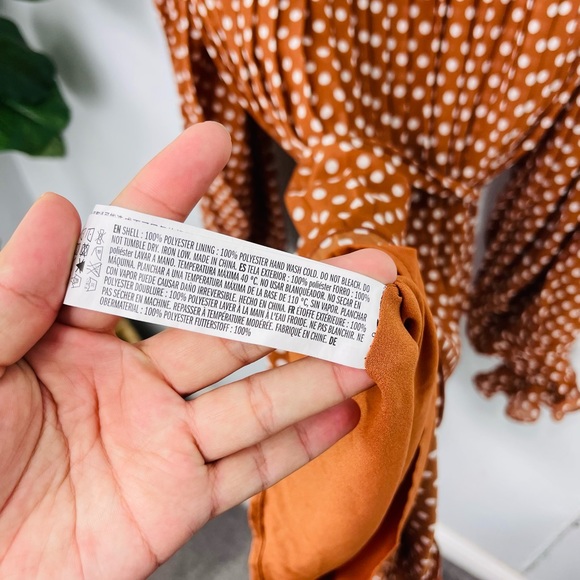 Endless Ross Polka Dot pleated Romper- Brown - Picture 8 of 9